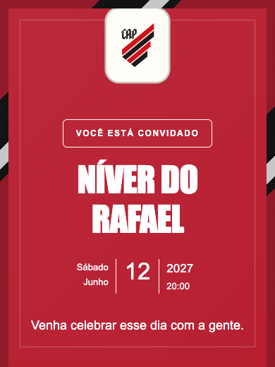 Convite online Athletico-PR