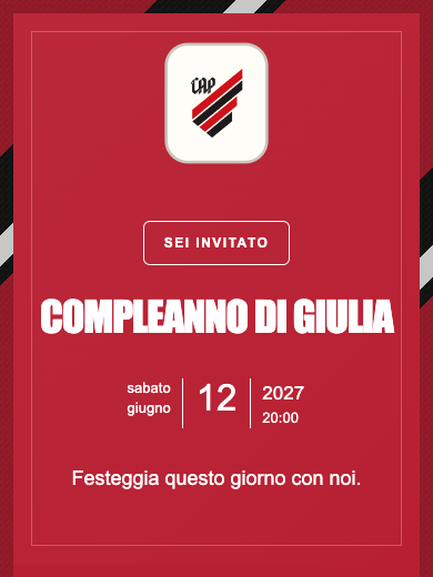 Invito digitale di compleanno: Athletico-PR