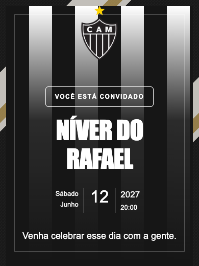 Convite online Atlético Mineiro