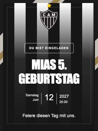 Digitale Geburtstagseinladung: Atlético Mineiro
