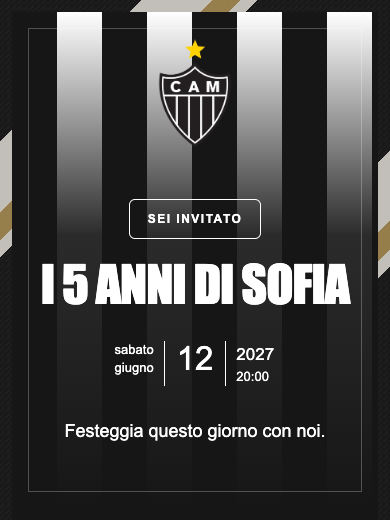 Invito digitale di compleanno: Atlético Mineiro
