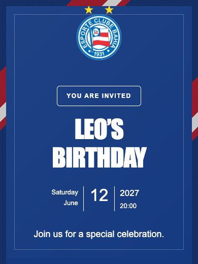 Bahia online invitation