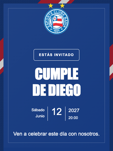 Invitación online Bahia