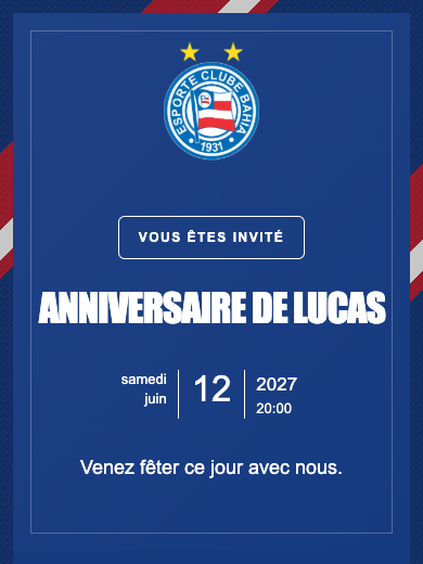 Invitation d’anniversaire numérique: Bahia
