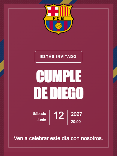 Invitación online Barcelona