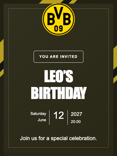 Borussia Dortmund online invitation