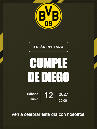 Invitación online Borussia Dortmund