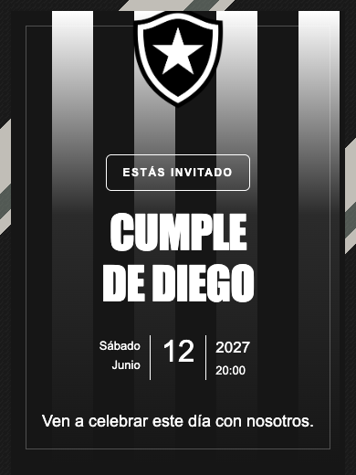 Invitación online Botafogo