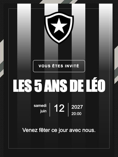 Invitation d’anniversaire numérique: Botafogo