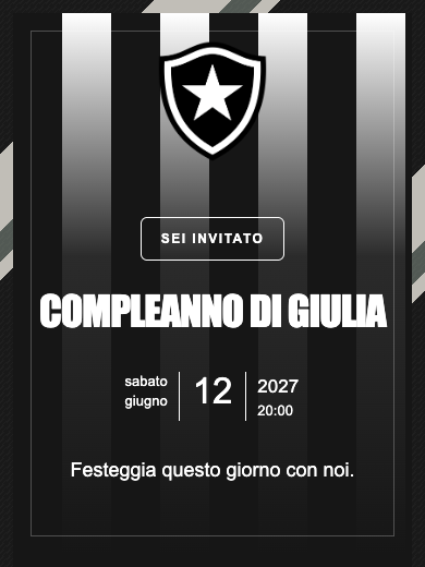 Invito digitale di compleanno: Botafogo