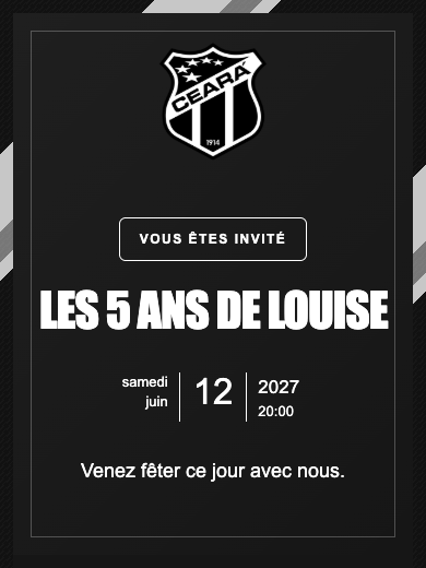 Invitation d’anniversaire numérique: Ceará