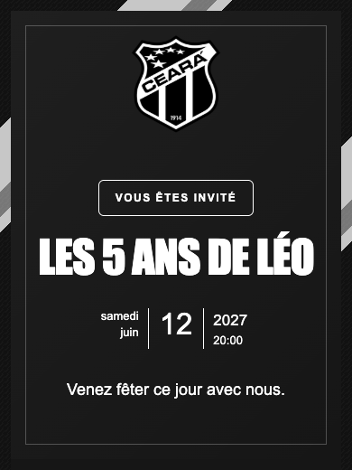 Invitation d’anniversaire numérique: Ceará