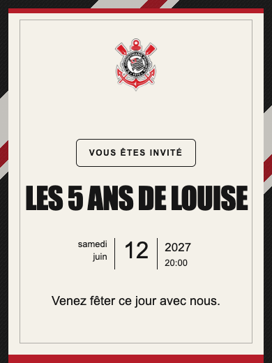 Invitation d’anniversaire numérique: Corinthians