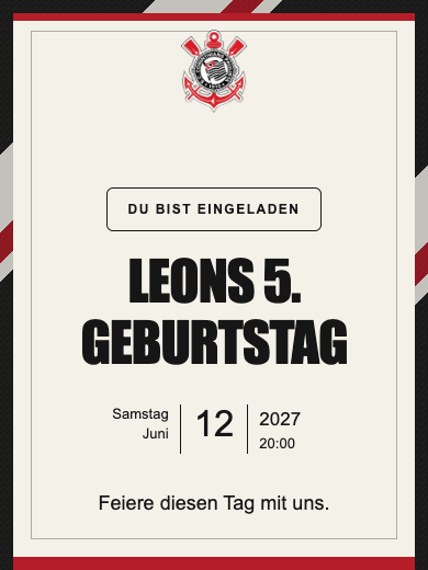 Digitale Geburtstagseinladung: Corinthians