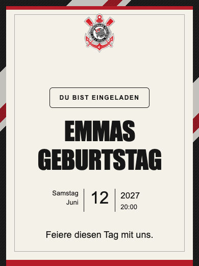 Digitale Geburtstagseinladung: Corinthians