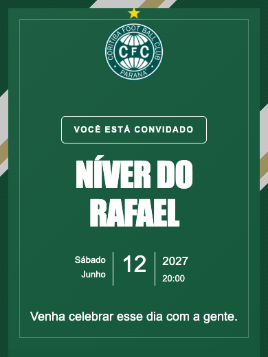 Convite online Coritiba