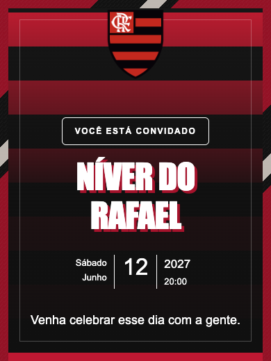 Convite online Flamengo