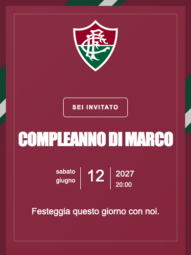 Invito digitale di compleanno: Fluminense