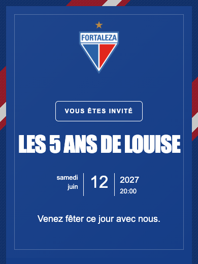 Invitation d’anniversaire numérique: Fortaleza