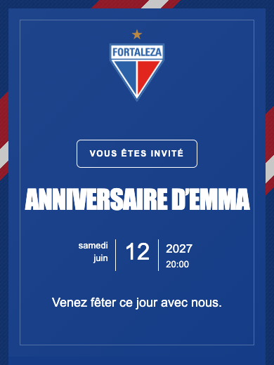 Invitation d’anniversaire numérique: Fortaleza