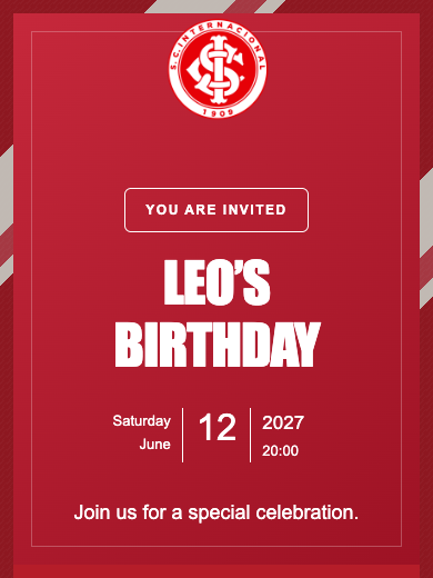 Internacional online invitation