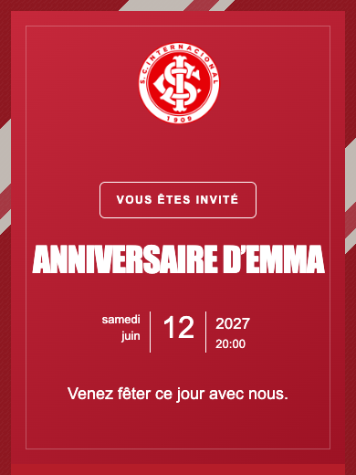 Invitation d’anniversaire numérique: Internacional