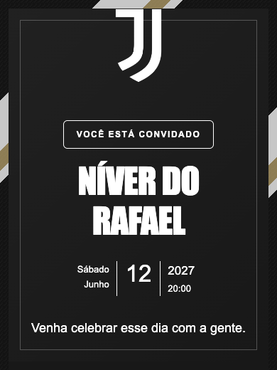 Convite online Juventus