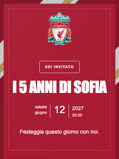 Invito digitale di compleanno: Liverpool