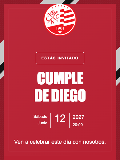 Invitación online Náutico