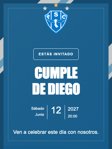 Invitación online Paysandu