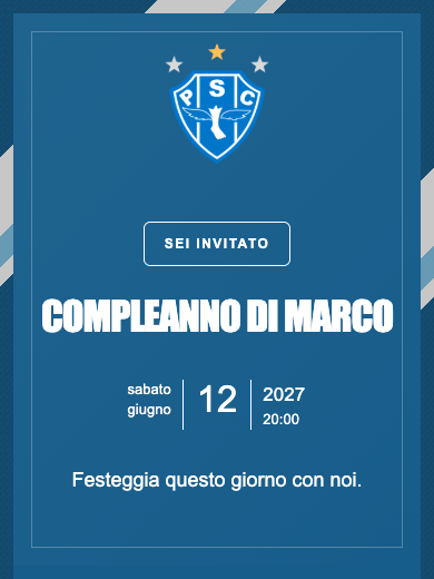 Invito digitale di compleanno: Paysandu