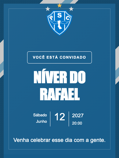 Convite online Paysandu