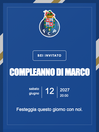 Invito digitale di compleanno: Porto