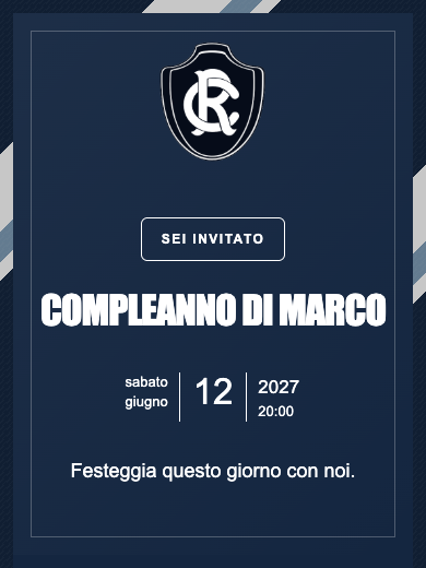 Invito digitale di compleanno: Remo