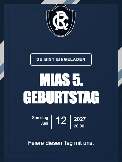 Digitale Geburtstagseinladung: Remo