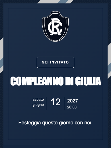 Invito digitale di compleanno: Remo