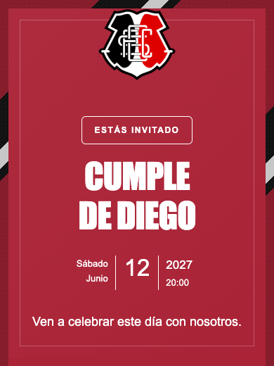 Invitación online Santa Cruz