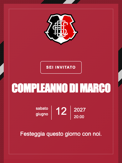 Invito digitale di compleanno: Santa Cruz