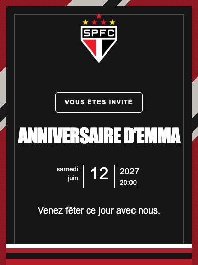 Invitation d’anniversaire numérique: São Paulo