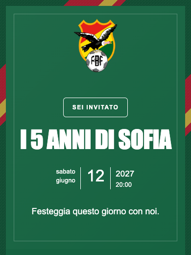 Invito digitale di compleanno: Nazionale · Bolivia