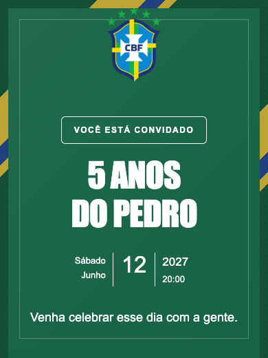 Convite online Seleção Brasil
