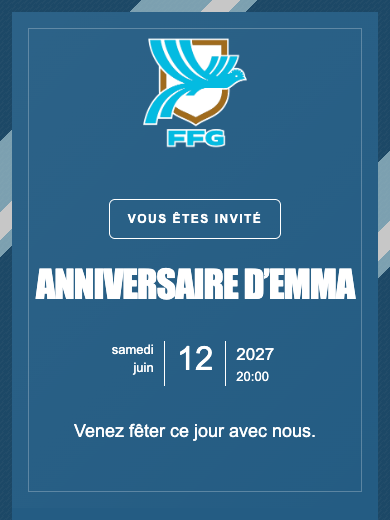 Invitation d’anniversaire numérique: Équipe nationale · Guatemala