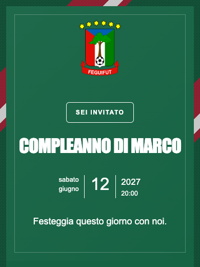 Invito digitale di compleanno: Nazionale · Guinea Equatoriale