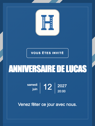 Invitation numérique: Équipe nationale · Honduras — Football