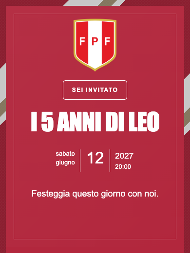 Invito digitale di compleanno: Nazionale · Perù