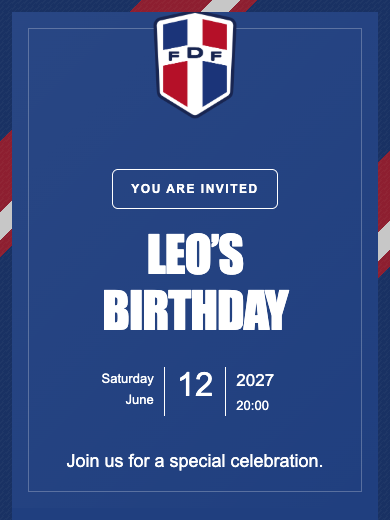 Dominican Republic National Team online invitation