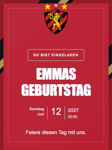 Digitale Geburtstagseinladung: Sport