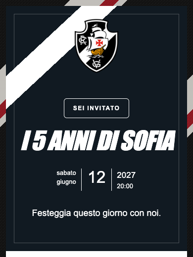 Invito digitale di compleanno: Vasco