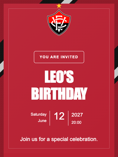 Vitória online invitation