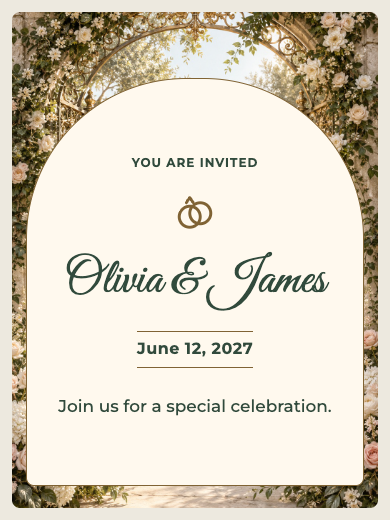 Online invitation: Garden of Light
